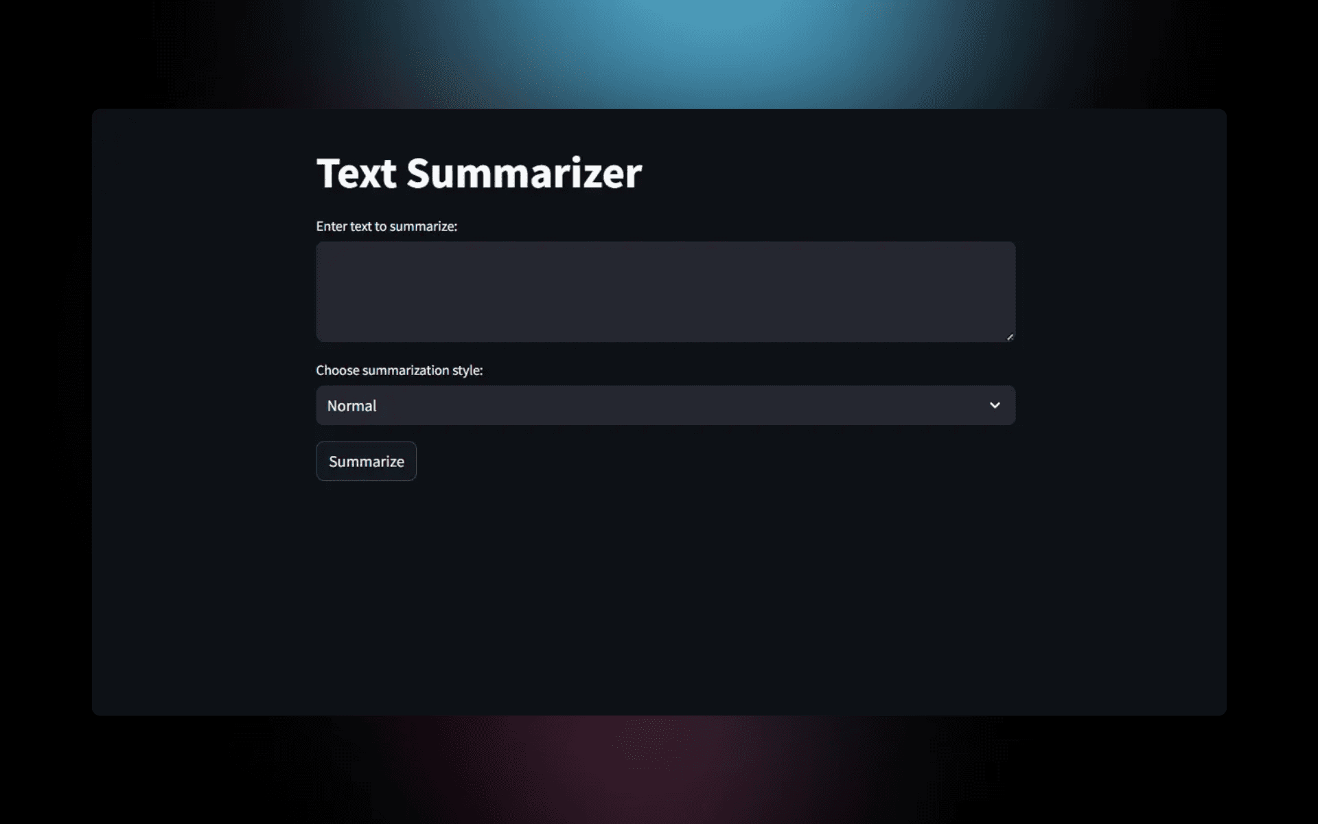 AI Text Summarizer using BART Large CNN