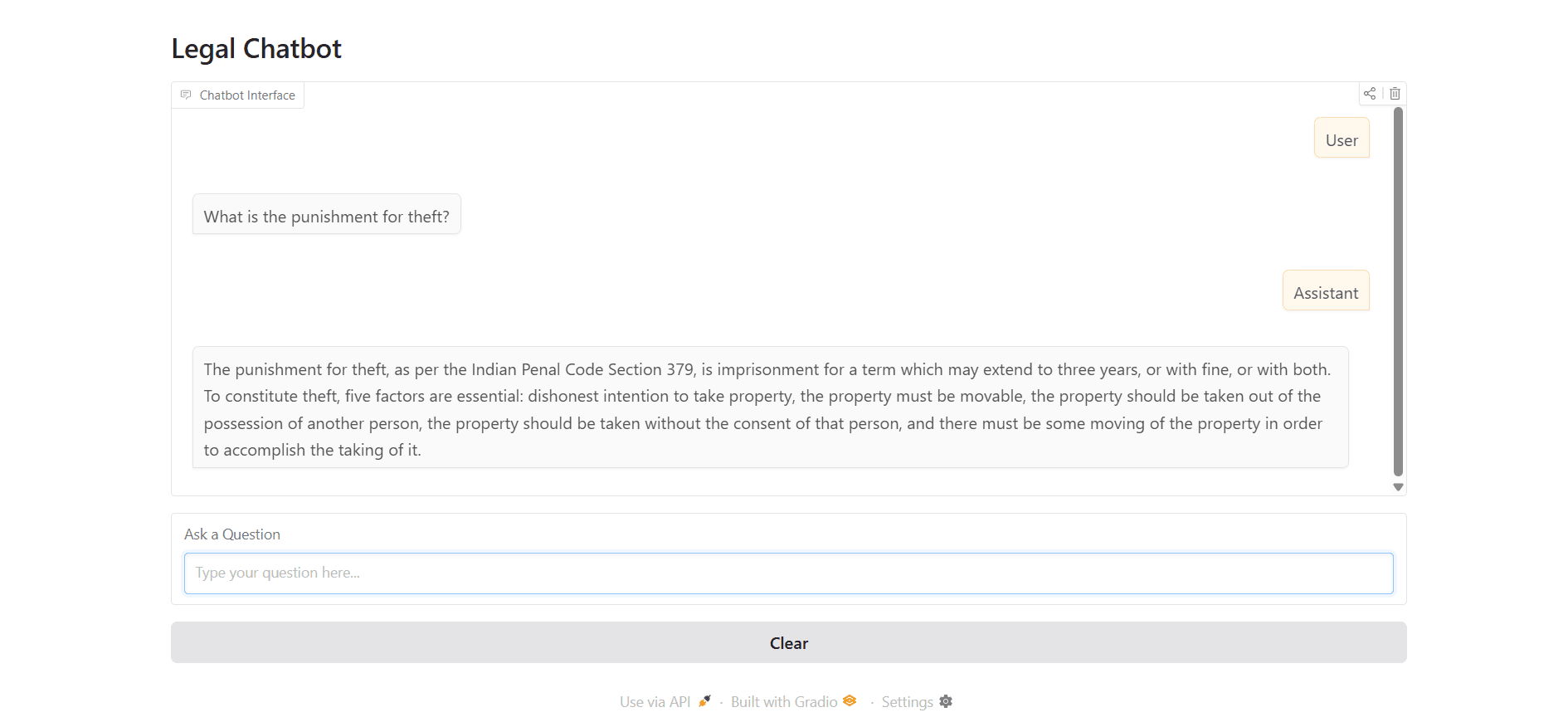 Legal Chatbot